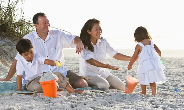 Urology Products - photo of family on a beach