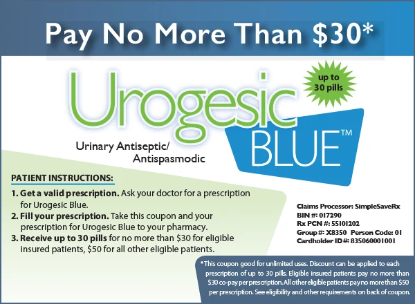 Coupon for Urogesic Blue